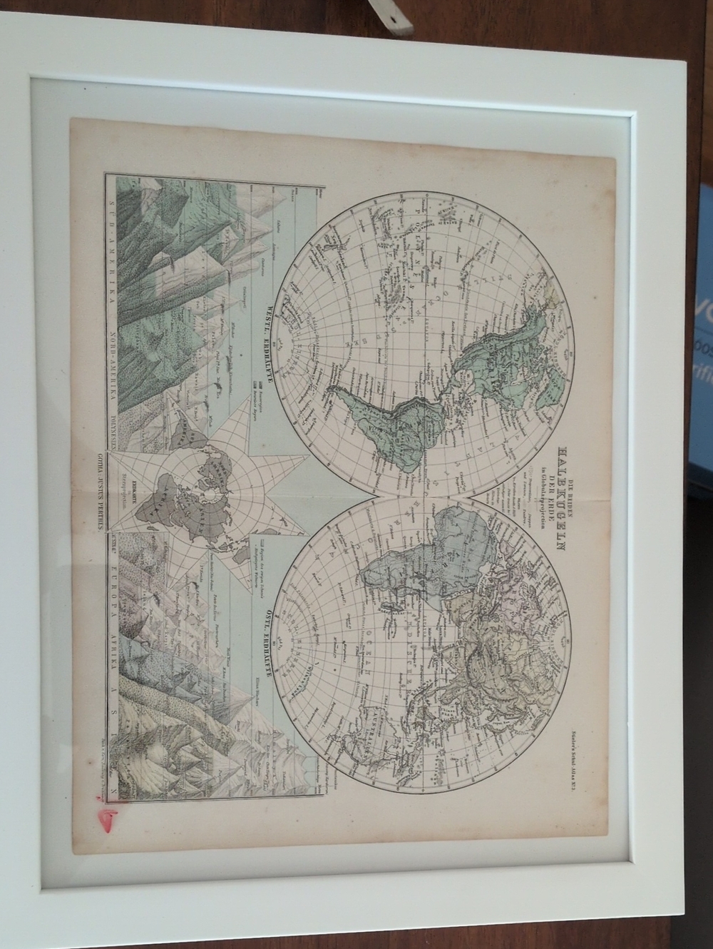 Vintage Framed Map